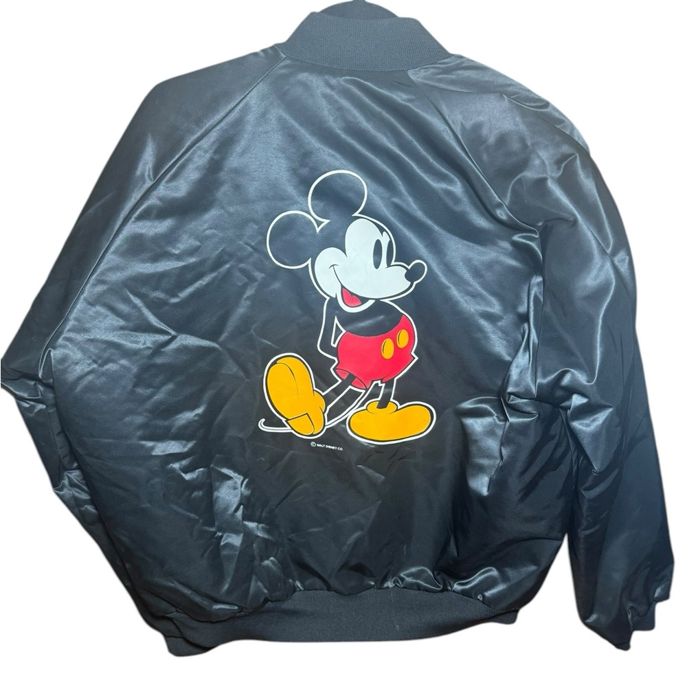 Vintage 1980’s Chalk Line Classic Mickey Black Satin Jacket